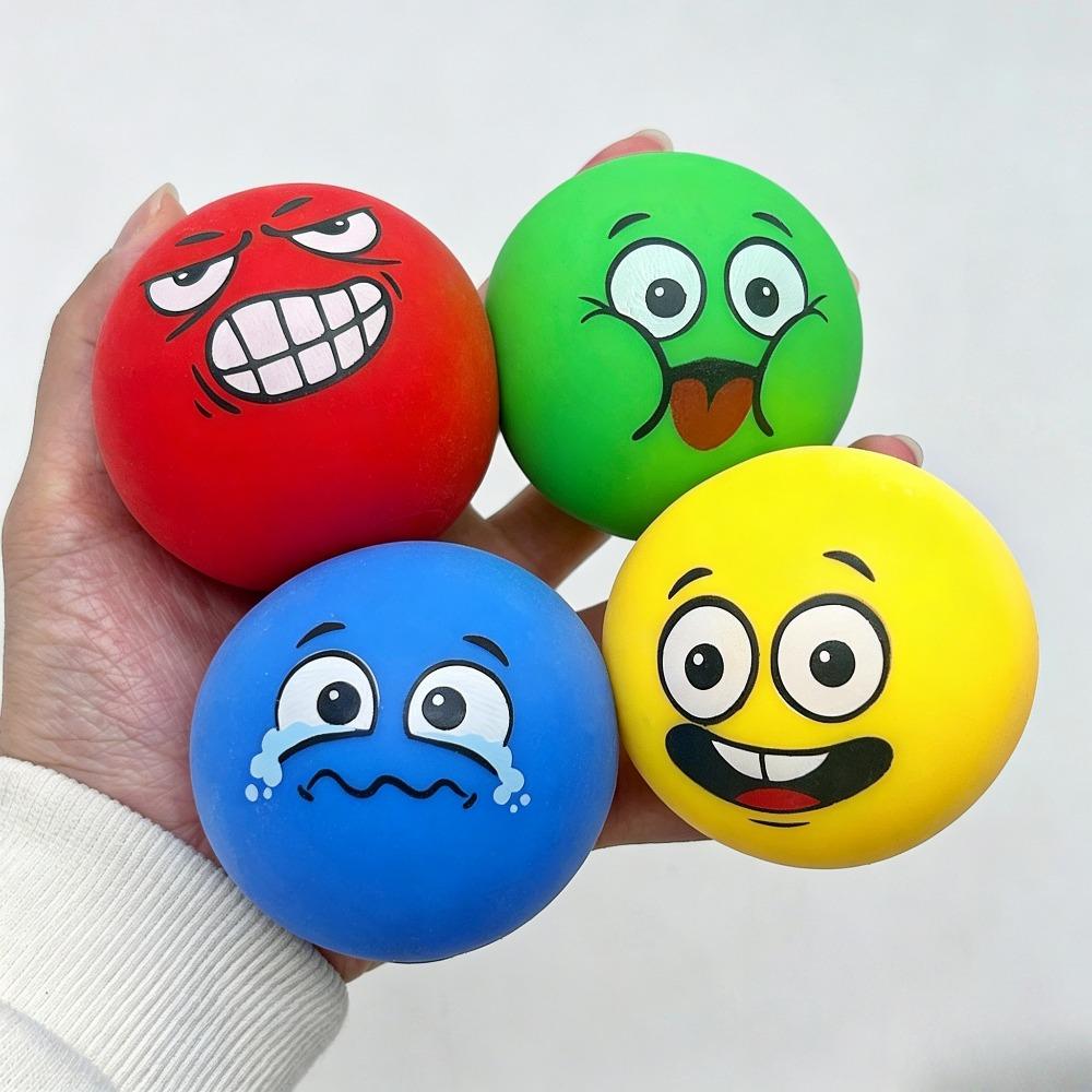 Rosto de Emoji Fofo Bola Squishy para Apertar Decoração Ornamento Para Alívio de Estresse Diário na Mesa