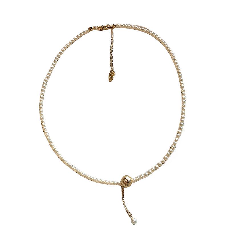 Elegant Fishtail Pearl Necklace with Tassel Pendant for Women