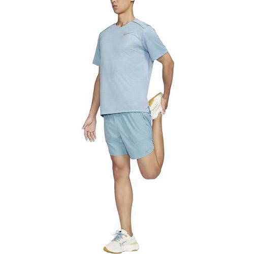 Nike Shorts Esportivos Dri Fit STRIDE Masculino Azul Denim/Preto DM4742-464