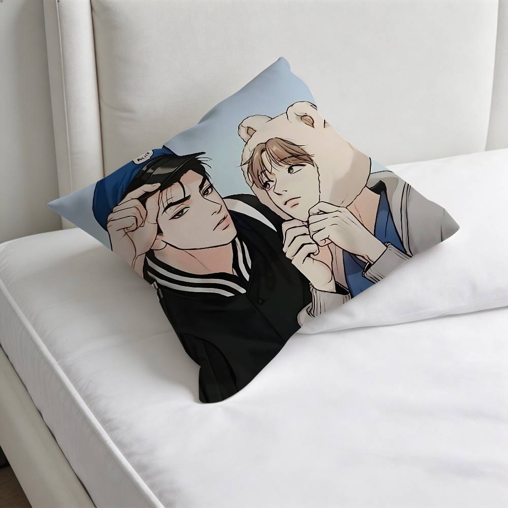 Comics JJoo Jaekyung Square Pillow Cover Decorative Throw Pillow Case for Sofa Couch Bed Home Car Living Room Decoration