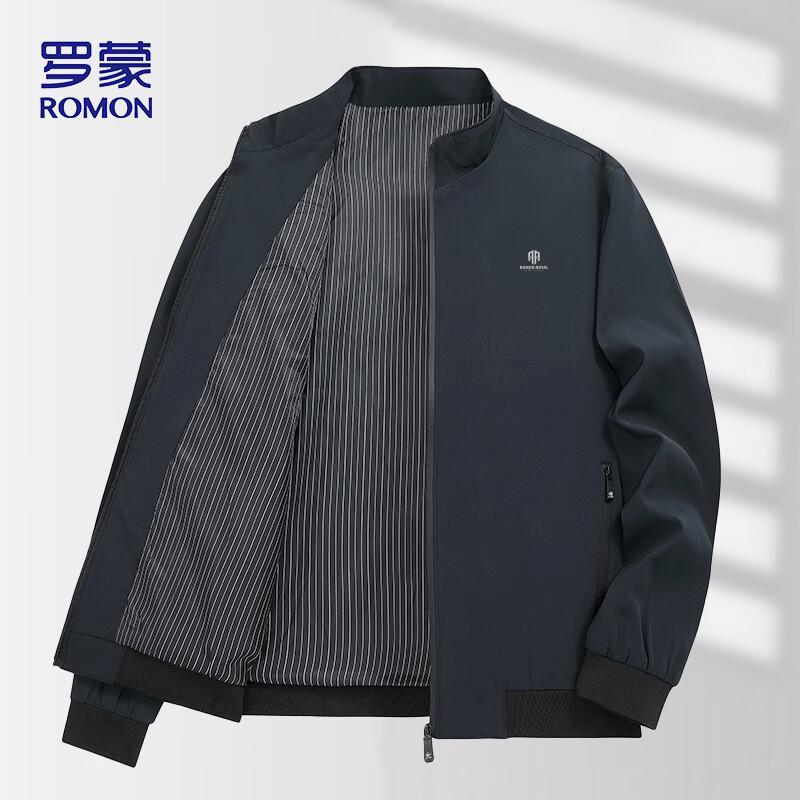 

ROMON Men s Business Casual Stand-Collar Jacket 5XL