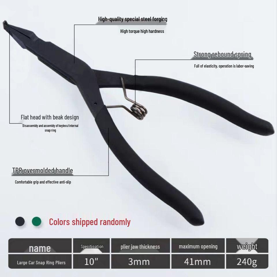 Fast Gearbox Repair Flat Head Snap Ring Pliers for Shaft Disassembly and Assembly