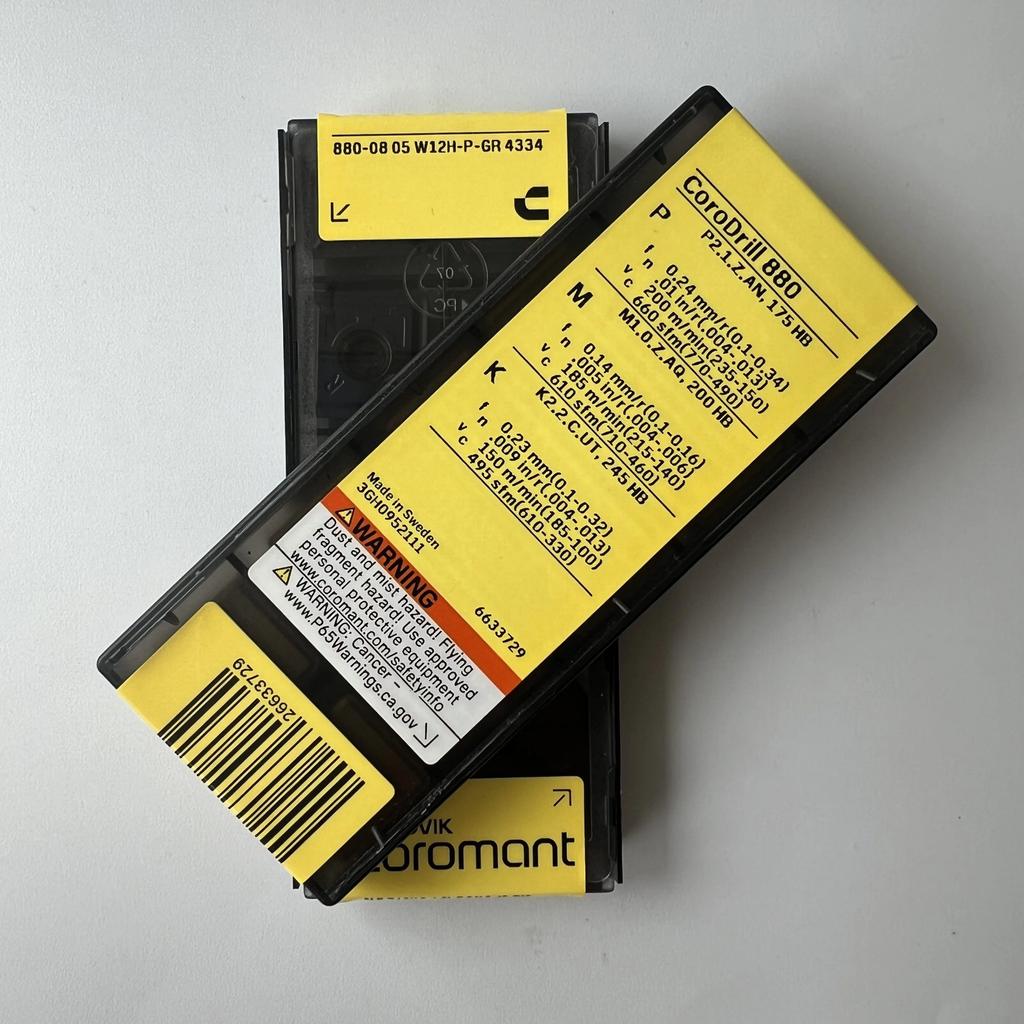 SANDVIK / 880-0805W12H-P-GR 4334 / Industrial indexable Carbide Inserts 10 Pcs