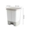 Kitchen Big Trash Can with Lid Wheels Odor Pedal Cube Storage Trash Can Bins Kosze Do Segregacji Smieci Waste Bins BG50WB