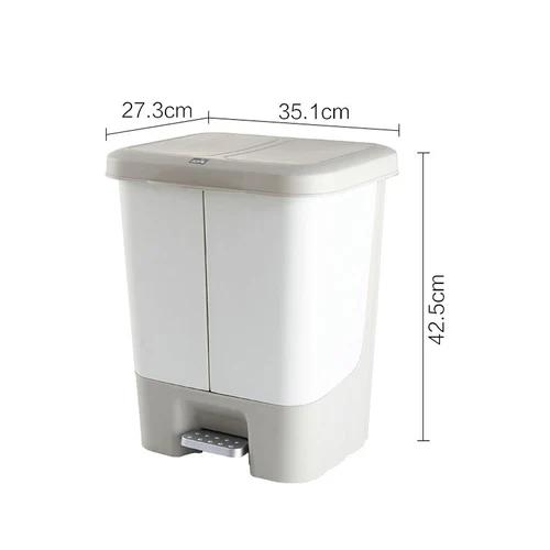 Kitchen Big Trash Can with Lid Wheels Odor Pedal Cube Storage Trash Can Bins Kosze Do Segregacji Smieci Waste Bins BG50WB