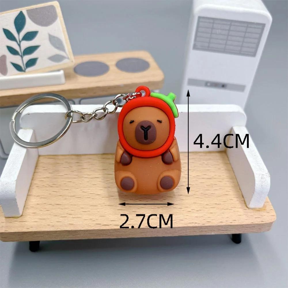 Creative Cute Capybara Keychains For Car Keychain Anime Cartoon Capibala Pendant Women Doll Keyring Charm Holiday Gifts Jewelry