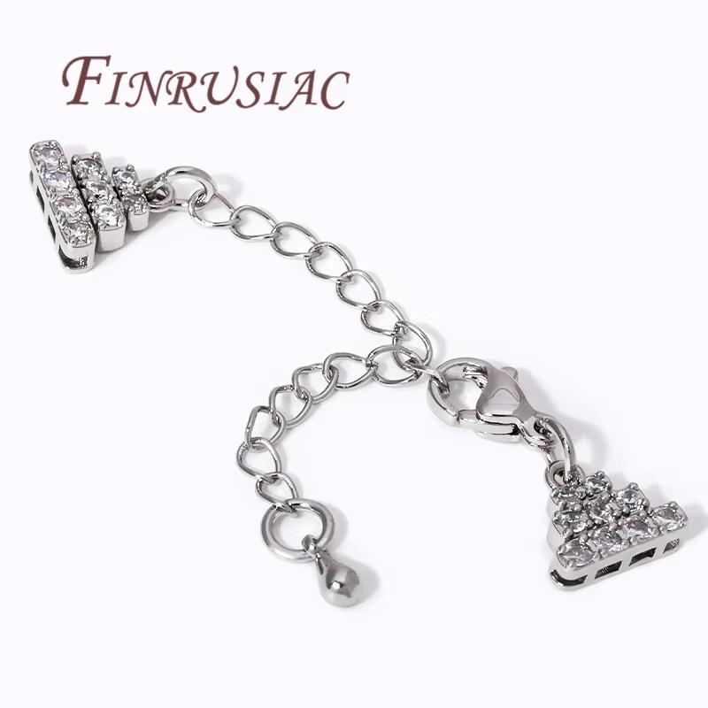 2 Sizes 18K Gold Plated Lobster Clasp with Extension Chain Connector For Jewelry Making,DIY Multi-row Pearl Necklace Accessories