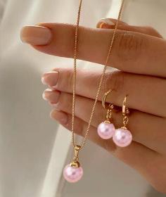 Fashion Light Luxury Earrings Necklace Set for Women