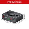 Auditory Switcher Box 3.5mm 2RCA 2 In 1 Out Bidirectional with Sound Control for Seamlessly Device Switching