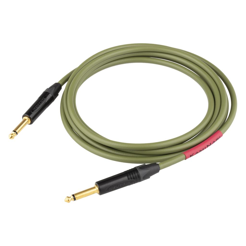 KAMINARI GUITARS Electric Bass Cable 2, 3m, Moss Green, K-BC2-3SS
