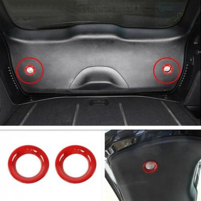 For Dodge Durango 2011- Red Interior Tailgate Light Lamp Ring Cover Trim 2P