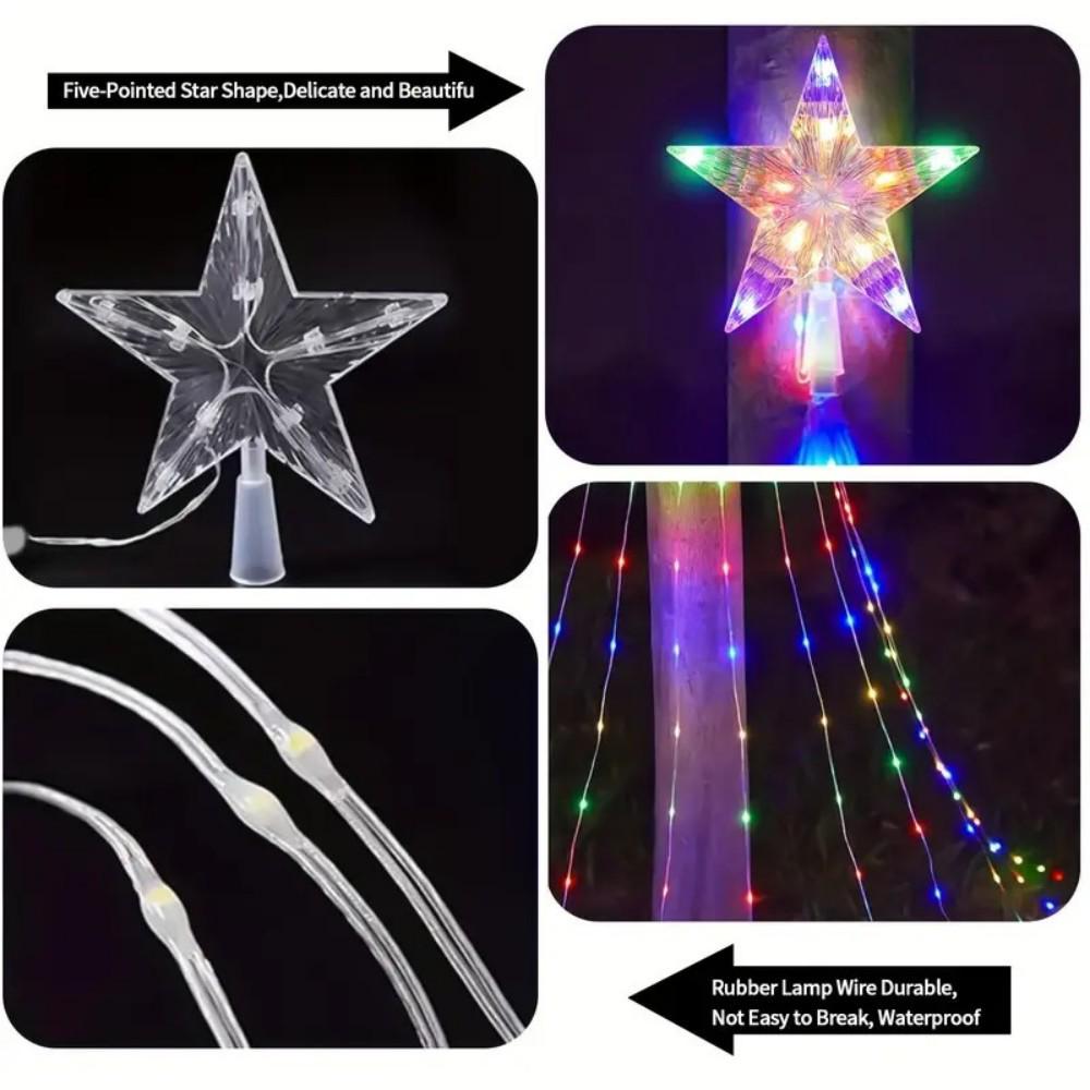 Fließende Wasserfall LED Lichterkette - USB-betrieben, Kupferdraht, Mehrfarbig, Weihnachtsdekoration