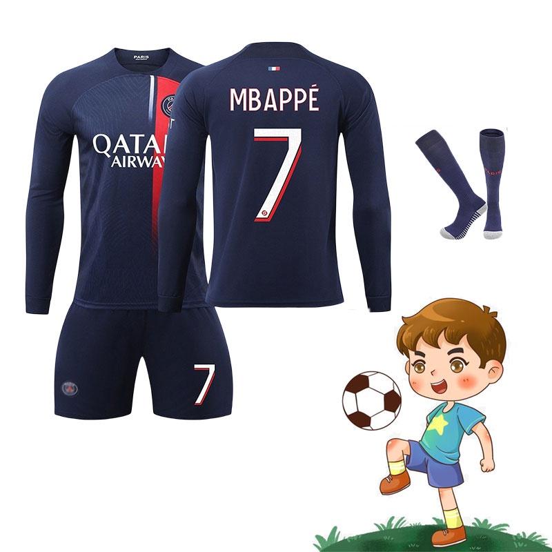 High-quality Paris Home Soccer Kit Long Sleeve Pants Socks Suitable For Children And Adults