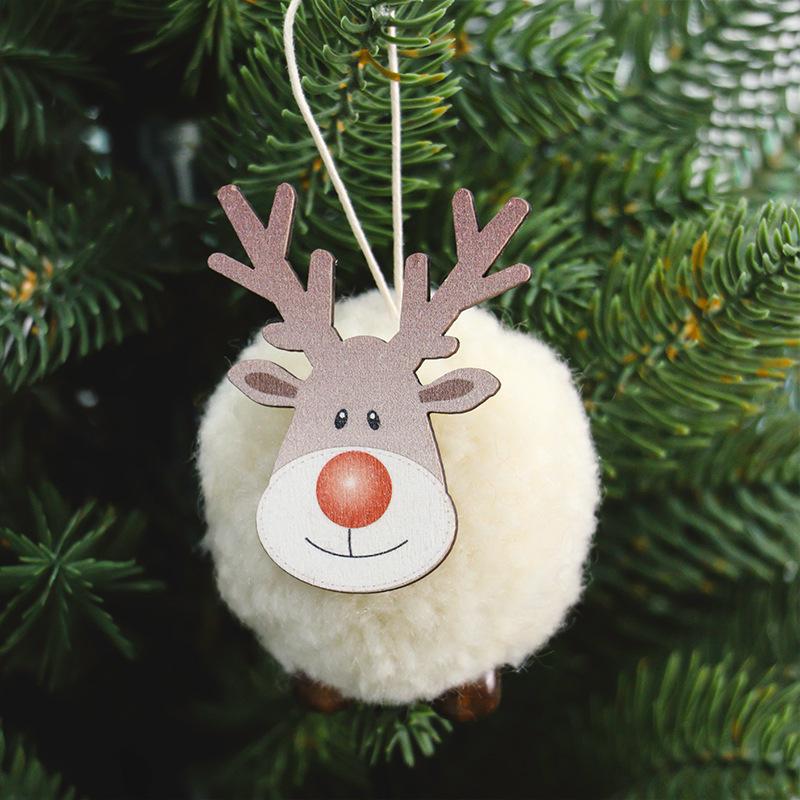 Felt Reindeer Christmas Ornament - Small Elk Pendant for Tree Decoration