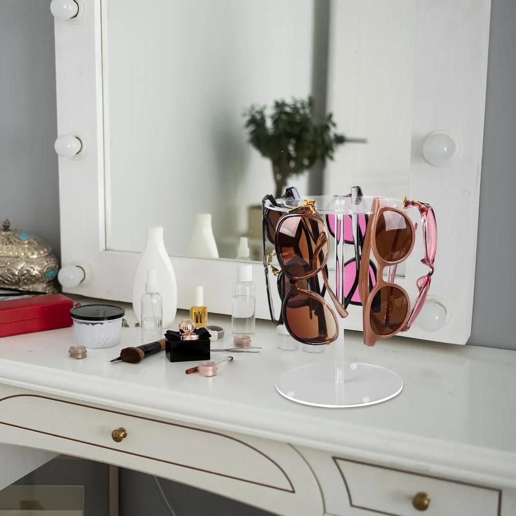1pc Transparent Rotatable Sunglasses Display Stand Suitable for Glasses Storage Display The Layers Can Be Stacked Peso pluma