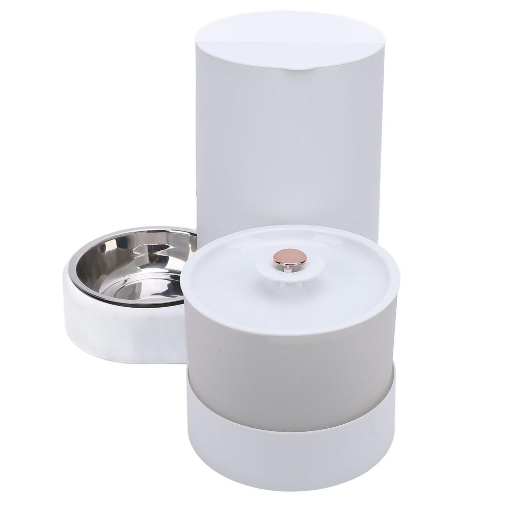 Cat Food Feeder and Water Fountain Large Capacity Space Saving Easy To Clean Pet Dry Food Dispenser
