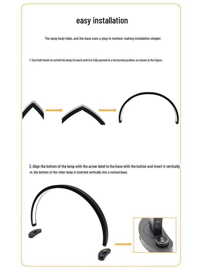 28-Inch Folding Half-Moon Beauty Light, 40W Rechargeable U-Shaped Lamp for Microblading, Eyelash Extension, Manicure & More