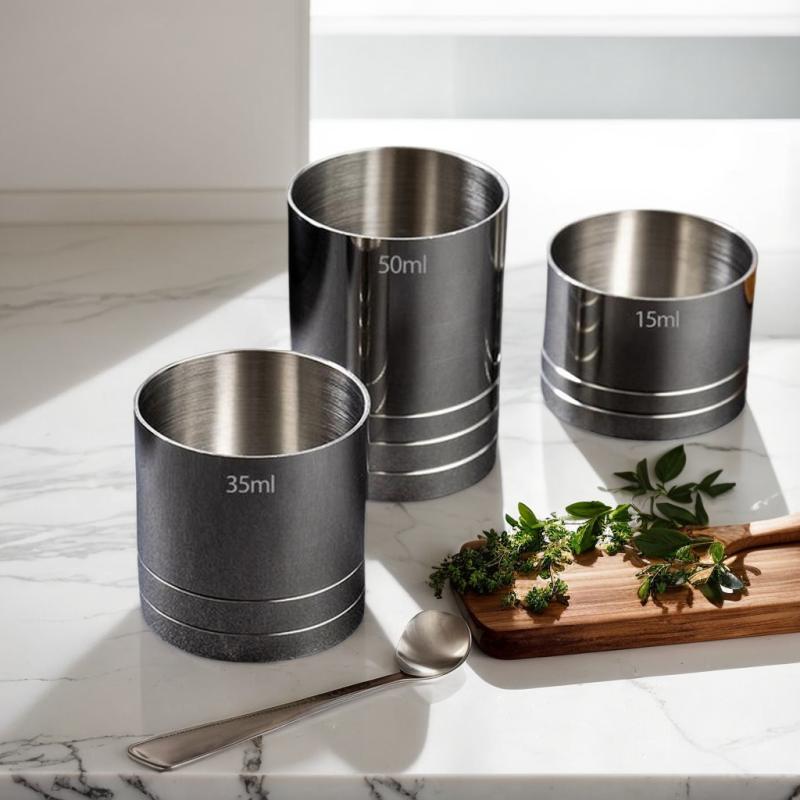 25/35/50ml Stainless Steel Measuring Cup Cylindrical Cocktail Ounce Jigger Wine Drink Measurer Bartending Bottle Bar Accessory