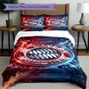 3pcs Duvet Cover Set (1*Duvet Cover + 2*Pillowcase, Without Core), FC Bayern Munich Print Bedding Set, Bedroom Decor, All‑Season, Gift