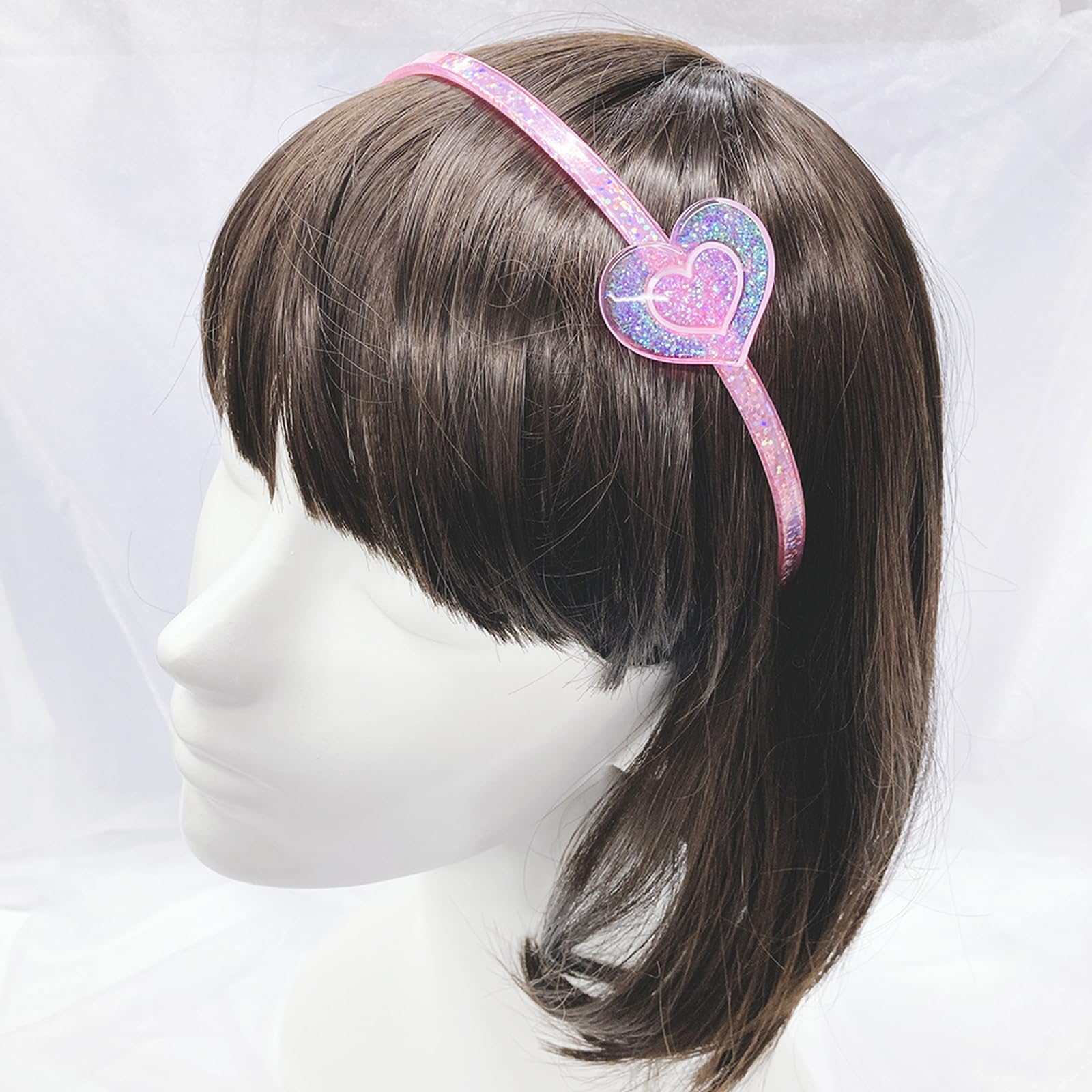 

minacute Glitter Heart Headband Pink