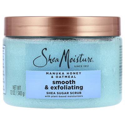 Gentle Exfoliating Shea Butter Scrub, Manuka Honey, and Oatmeal, 12 Oz (340 G)