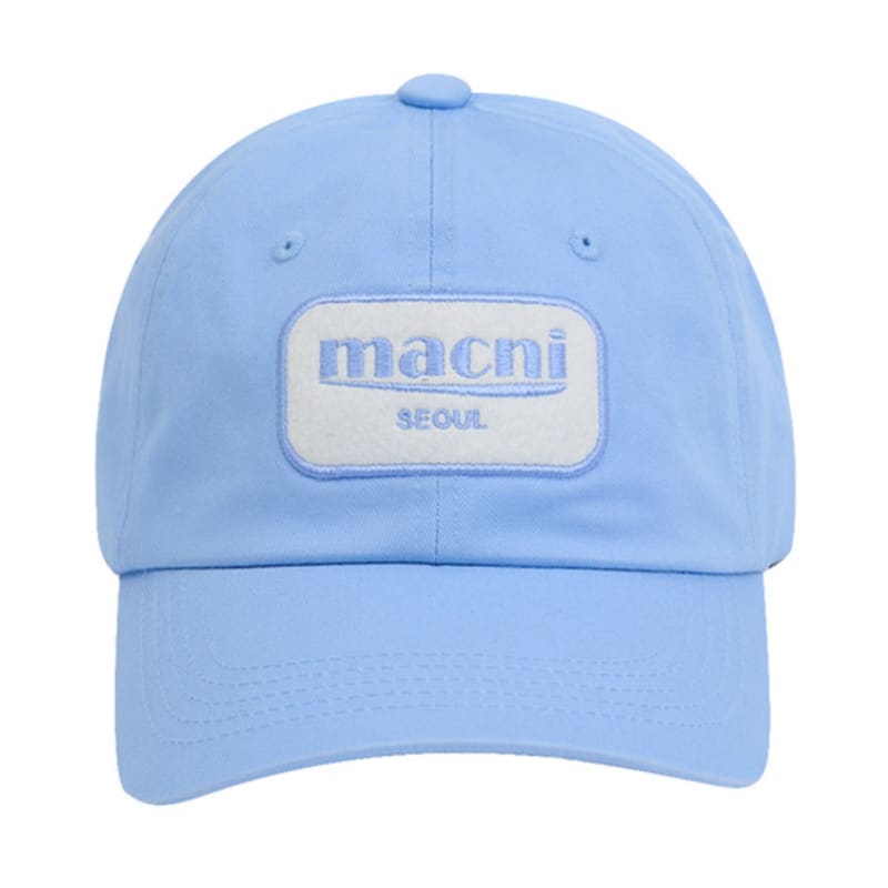 macni Y2K LOGO PATCH BALL CAP_SKY BLUE