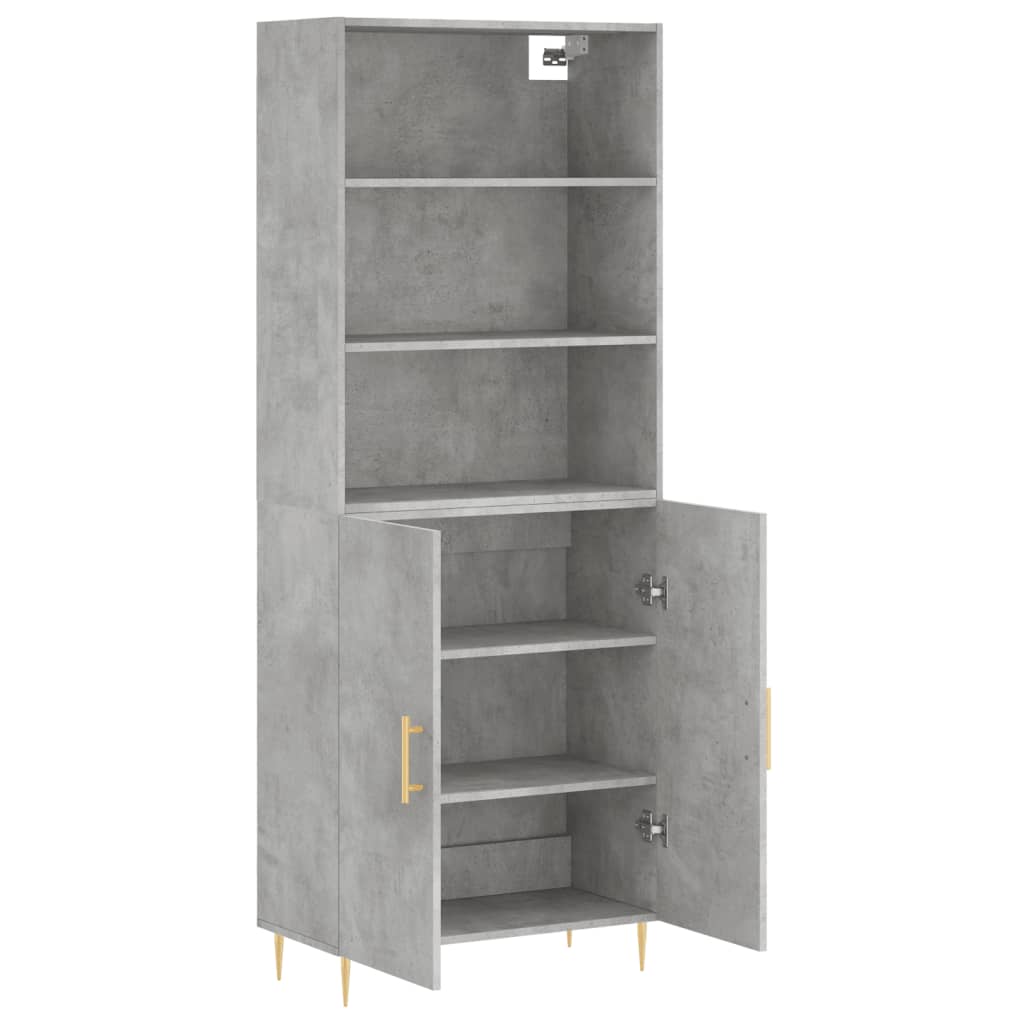 Highboard Concrete Grey 69.5 x 34 x 180 cm Particleboard