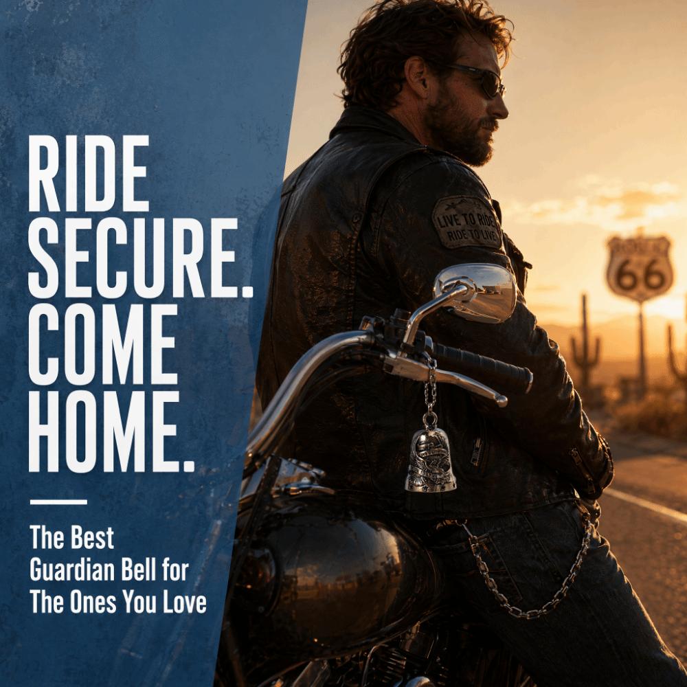 Small Size Motorcycle Guardian Bell Live to Ride Biker Good Luck Charm Evil Spirit Trap Bell  Men