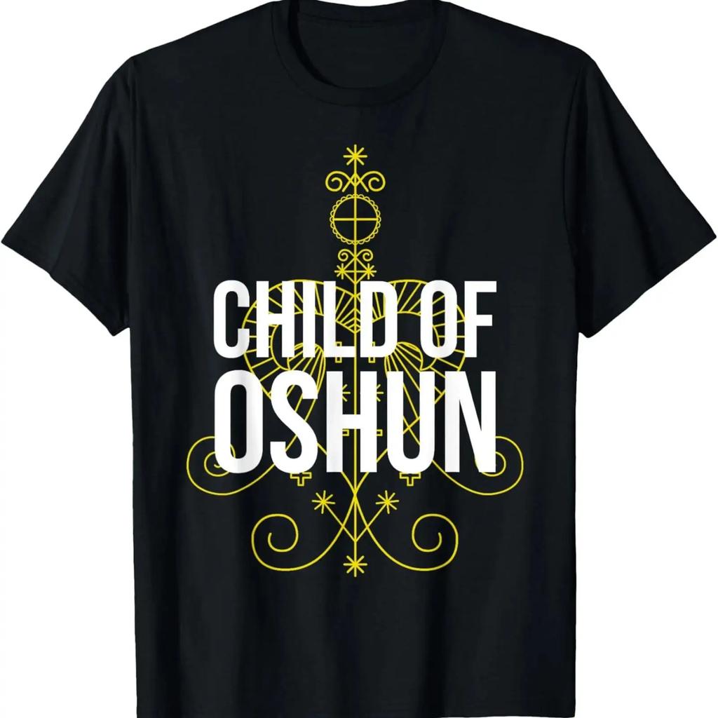 NEW LIMITED Santeria Yoruba African Goddess Veve Child Of Oshun Orisha T Shirt Vintage Washed Top For Everyday Wear Fashion
