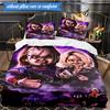 Chucky's Halloween Horror 3pcs K-pop Music Group Bedding set,Ideal for Bedroom, Dormitory,Including Duvet Cover And 2pcs Pillowcases,Fan Gifts