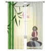 Bamboo Clean Shiny Stones Sheer Curtains For Bedroom Living Room Tulle Curtains For Kitchen Window Voile Curtains