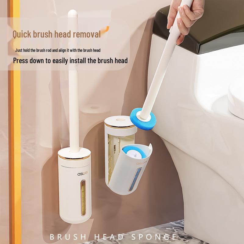 Set di Spazzolini da WC Usa e Getta Profumati con Testa di Ricambio in Pasta Detergente