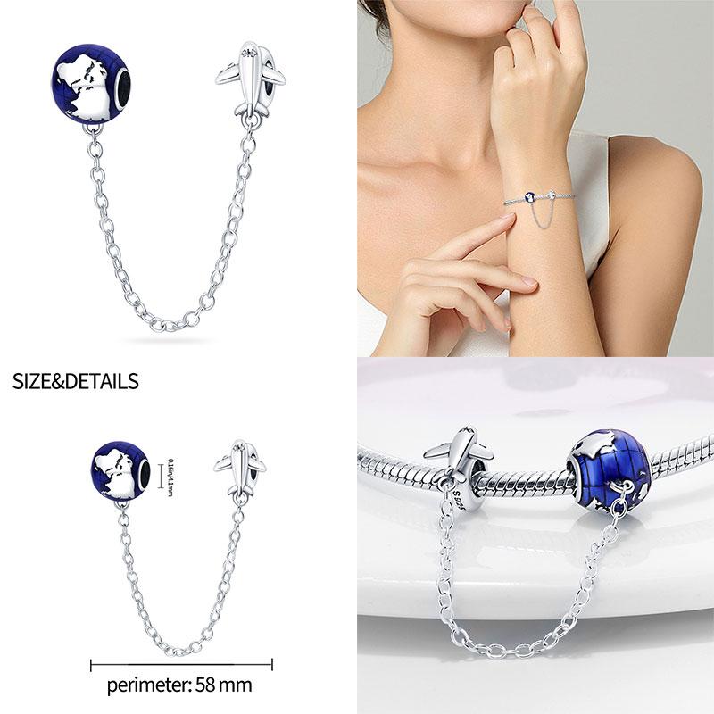 Genuine Copper Cute Claw Bone Maple Leaf Safety Chain Fit Original Bracelets Diy Jewelry Item Producing For Women Present