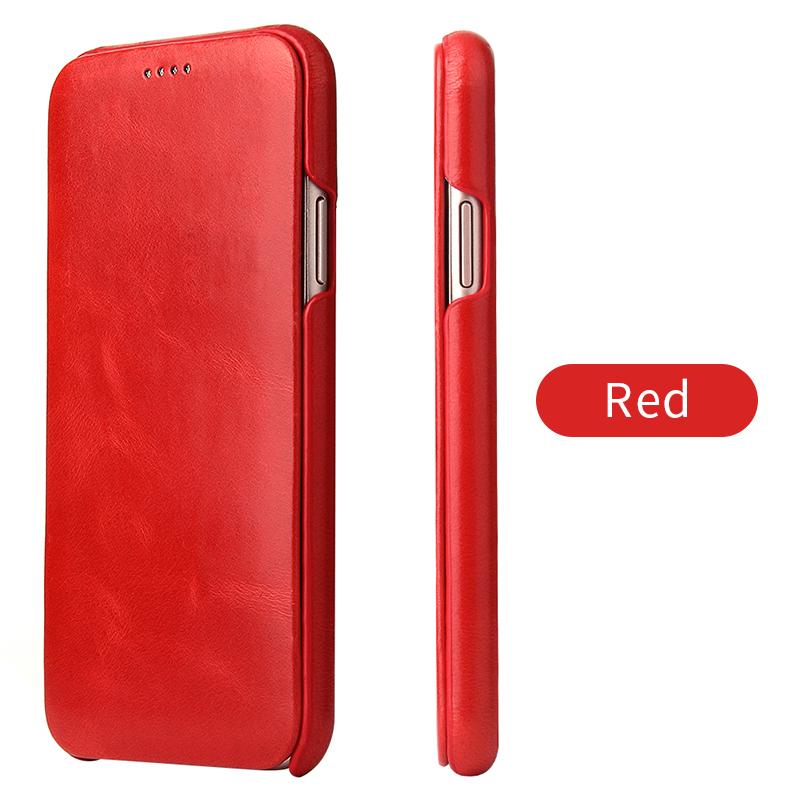 Genuine Leather Phone Flip Case for IPhone 17 16 15 14 13 12 11 Pro Max 17Pro Air 16E 16Pro 16 Plus Luxury Anti-scratch Cover
