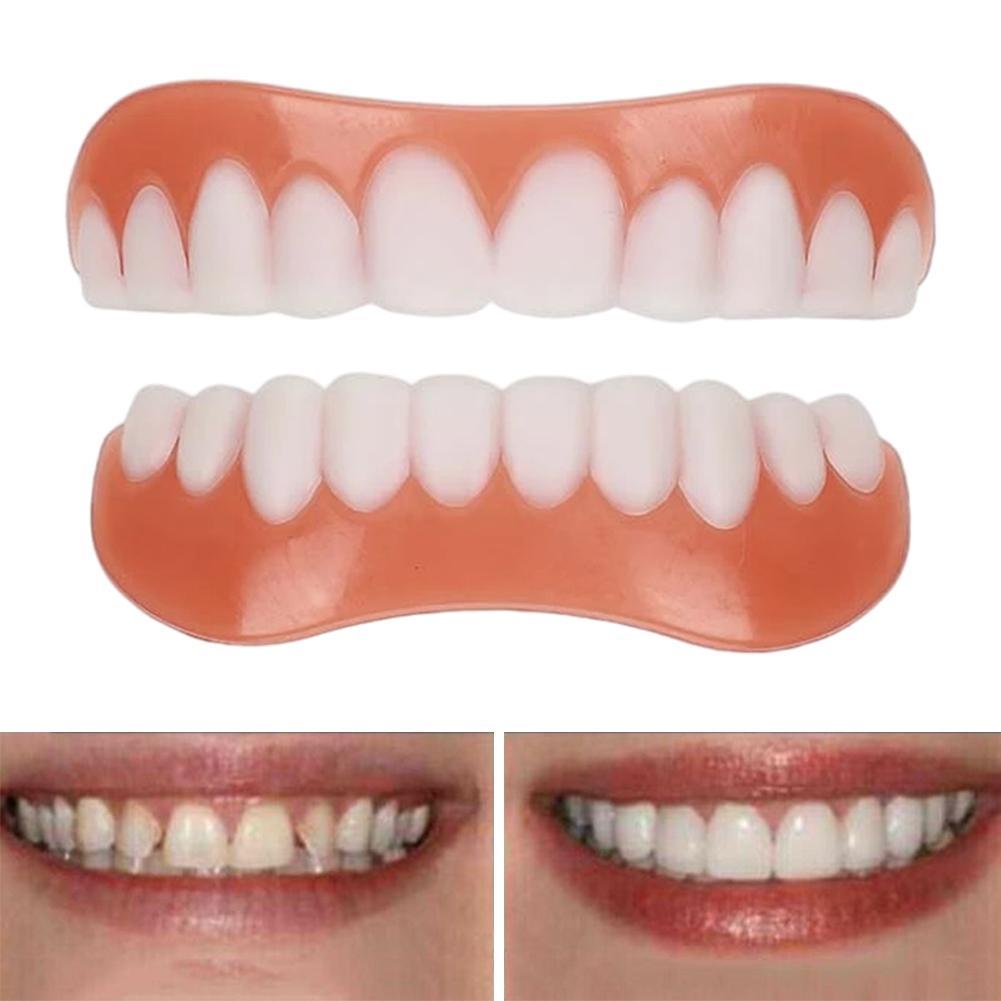 Denture Silicone Kit Soft Liners Upper Lower Teeth Set Comfortable Denture Care Easy To Use Dental Relief Kit Gentle Fit Denture