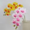 98cm Artificial Phalaenopsis Branch 3D Printing Fake Moth Orchids Green Plant  Wedding Party