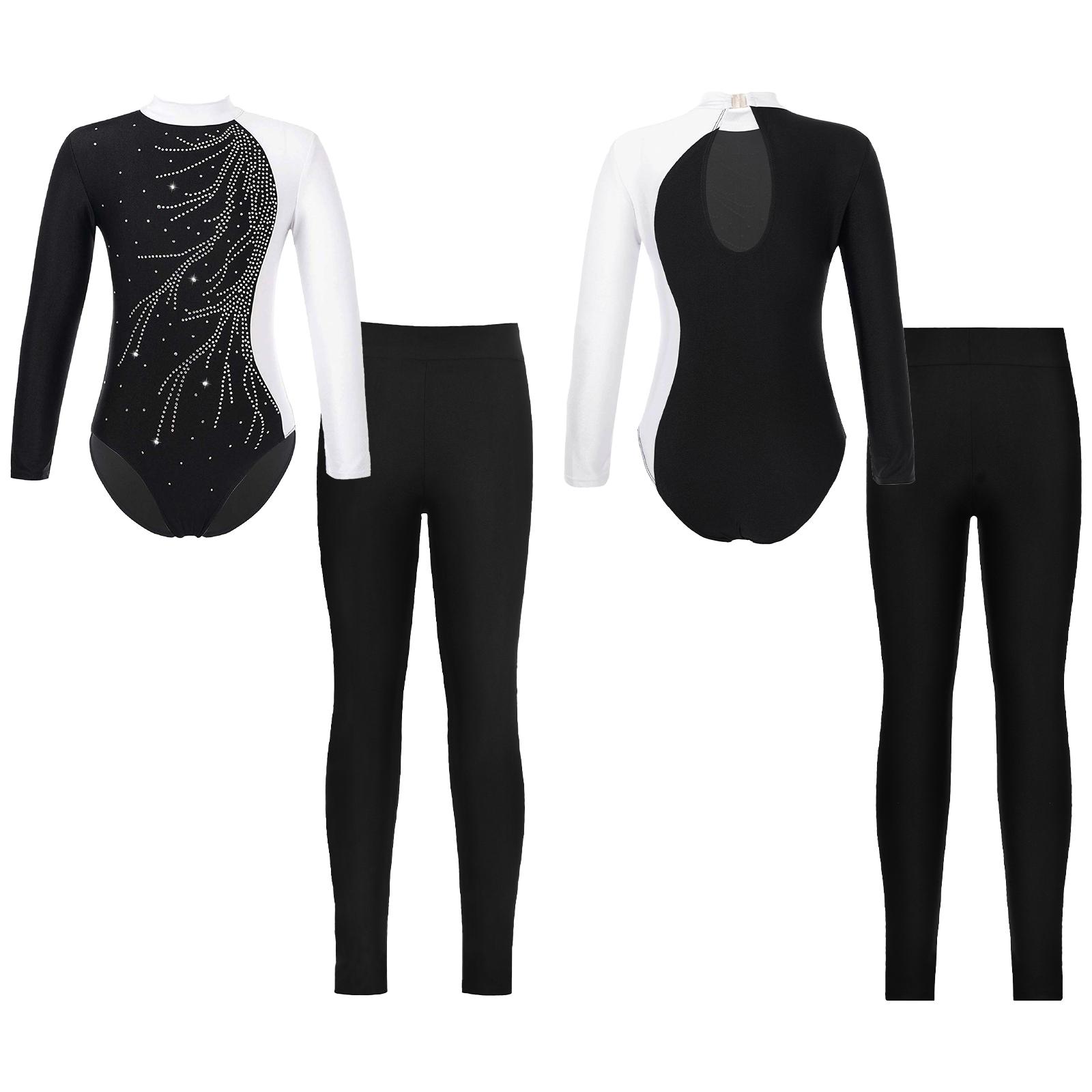 

Діти, дівчата, гімнастичний танцювальний костюм, двокомпонентний тренувальний костюм для катання на ковзанах, сценічний костюм для виступу 13-14 Years