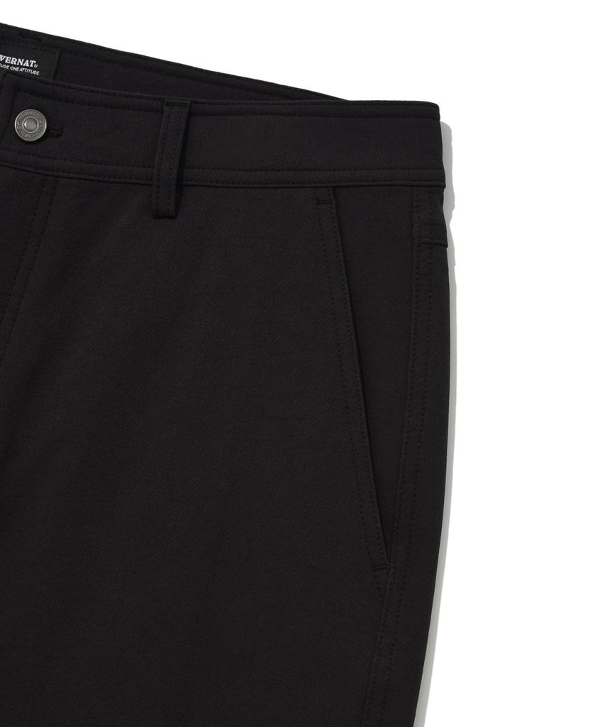 COVERNAT Fleece-Lined Cargo Wide Pants Black