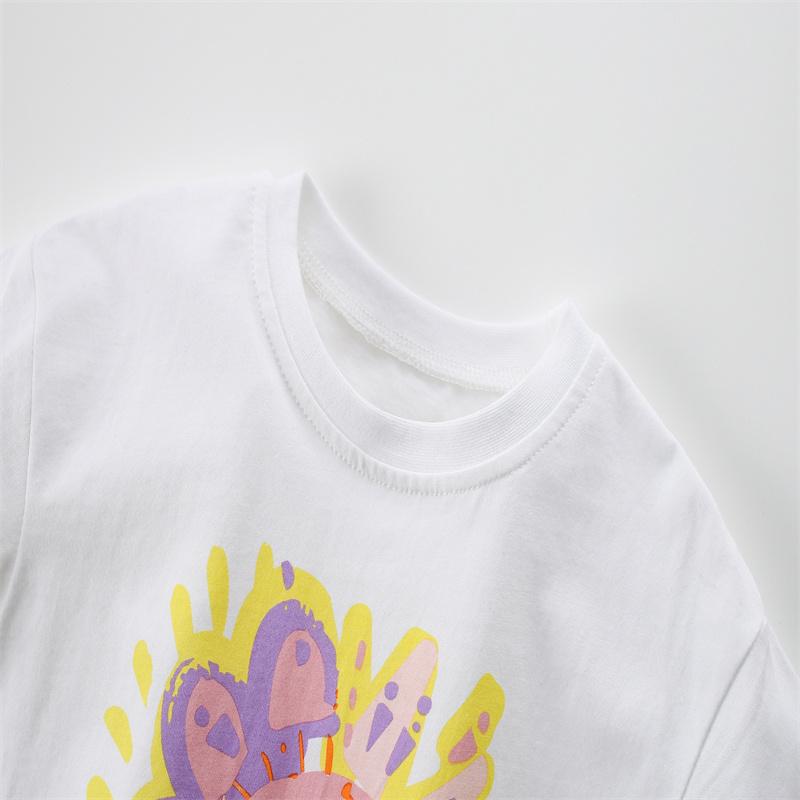 Jumping Meters New Arrival 3-8T Kids Girls 2 PCS Sets Baby Outfits Summer Tops + Shorts Children's Clothing Set Toddler Outfits