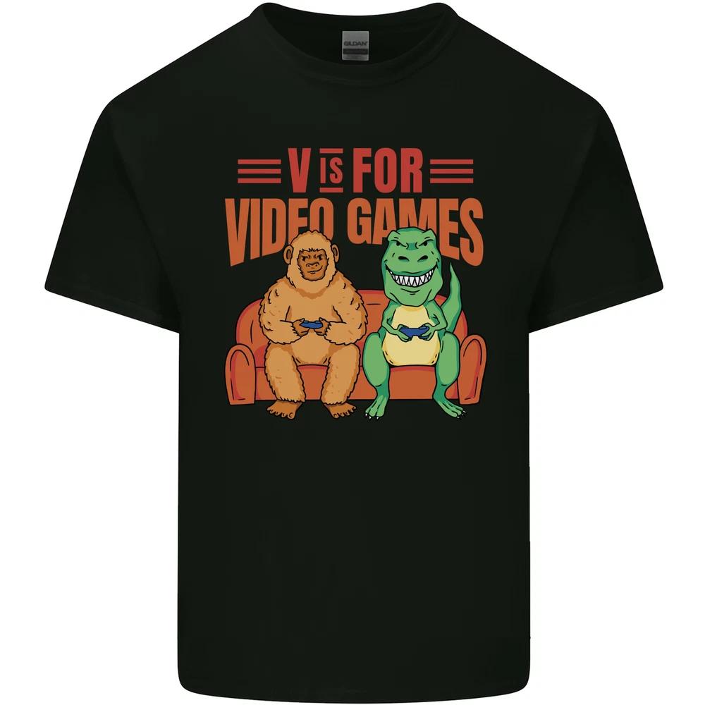 Video Games TRex Funny Bigfoot Dinosaur Unisexs Light Cotton TShirt S