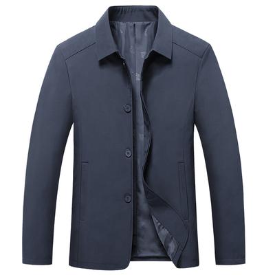 Middle-aged and Elderly Coats Men's Spring and Autumn New Tops Dad Wear Men's Jackets Business Casual Lapel Thin Coats