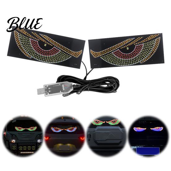 Plug-in Car LED Light Eyes Light USB Powered Atmosphere Lamp Multi-mode High Brightness Decor Dynamic Display Decorative for SUV Truck Windshield