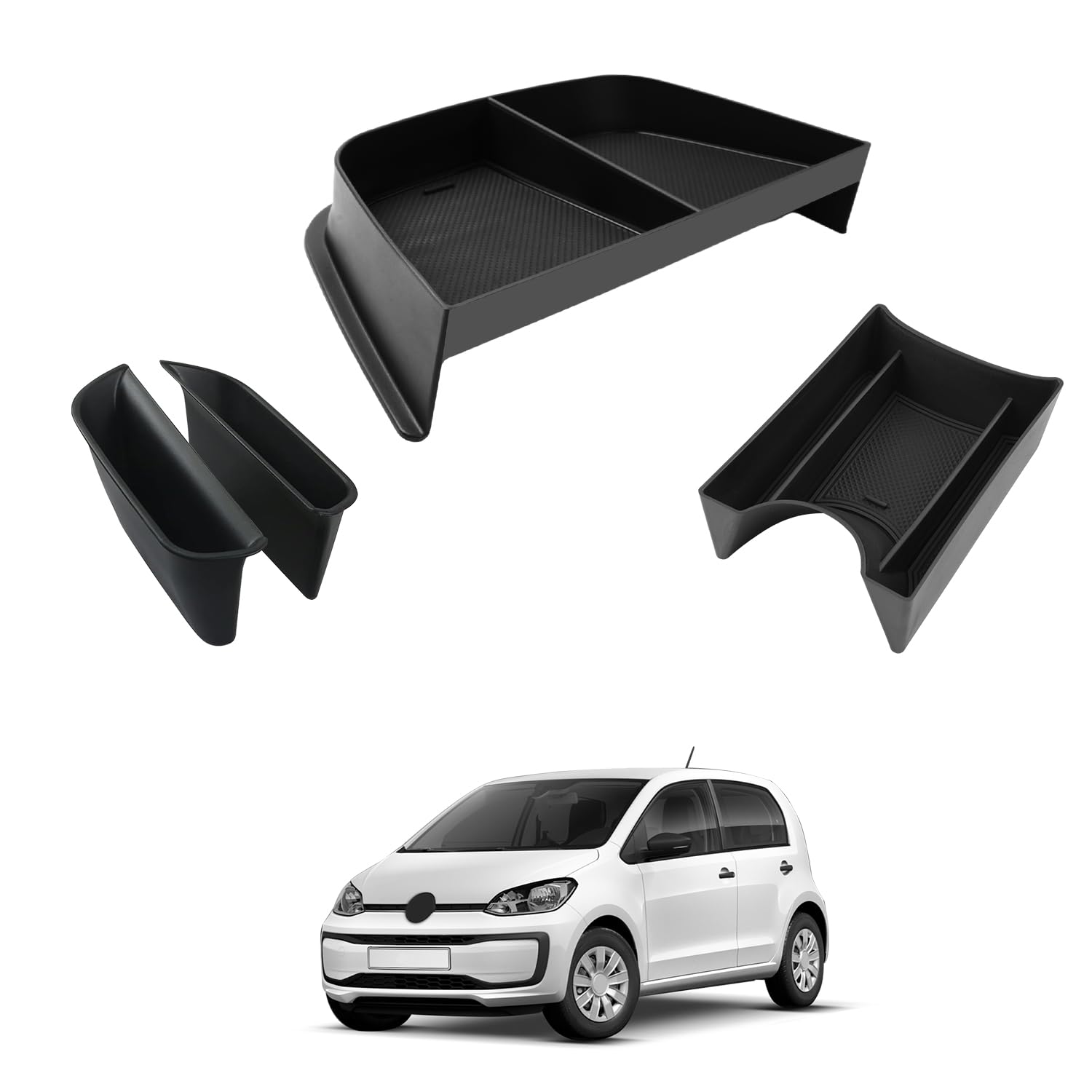 

HUAHAO Storage Tray Set for Volkswagen Volkswagen Up Dashboard Console Door Small Item Easy to Clean and Custom Parts for VW Up Up, Accessories, Tray,