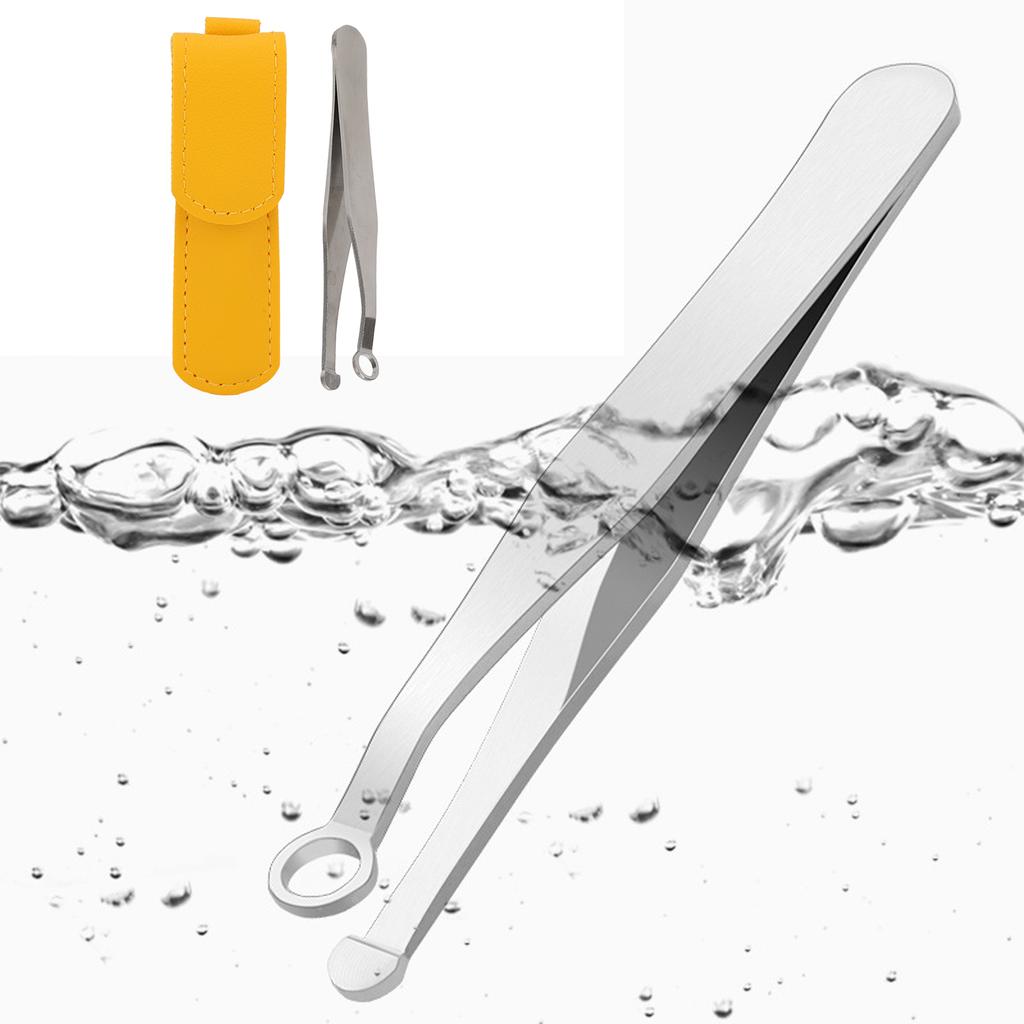 Nose Hair Trimming Tweezers Stainless Steel Friendly Round Tip Easy Cut Nose Hair Tweezers for Noses Sideburns Brow Body