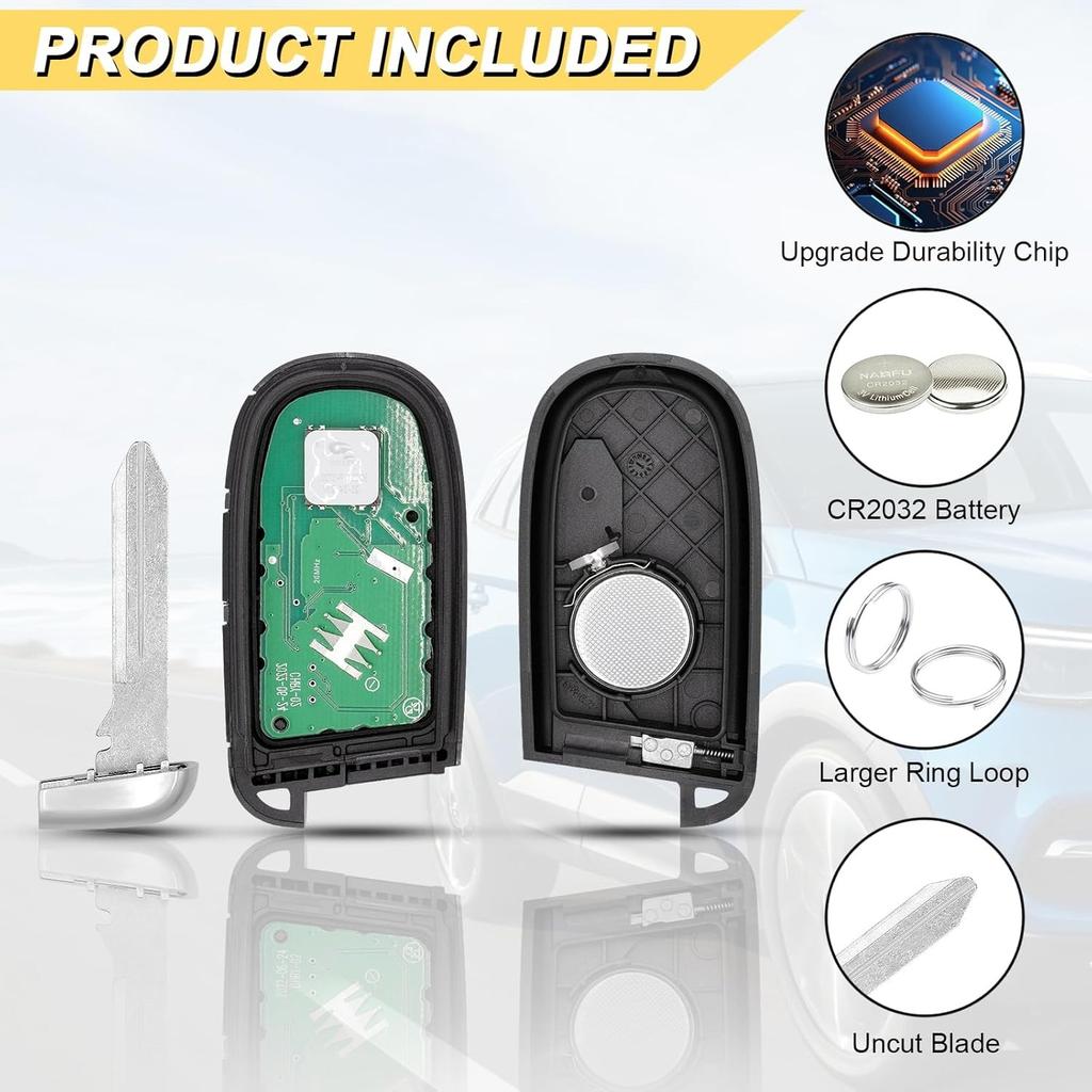 Key Fob for 2011-2018 Dodge Charger & Chrysler 300/15-18 Challenger/ 14-16 Dart Car Keyless Entry Remote Control, M3N-40821302 M3N40821302, 2Pcs