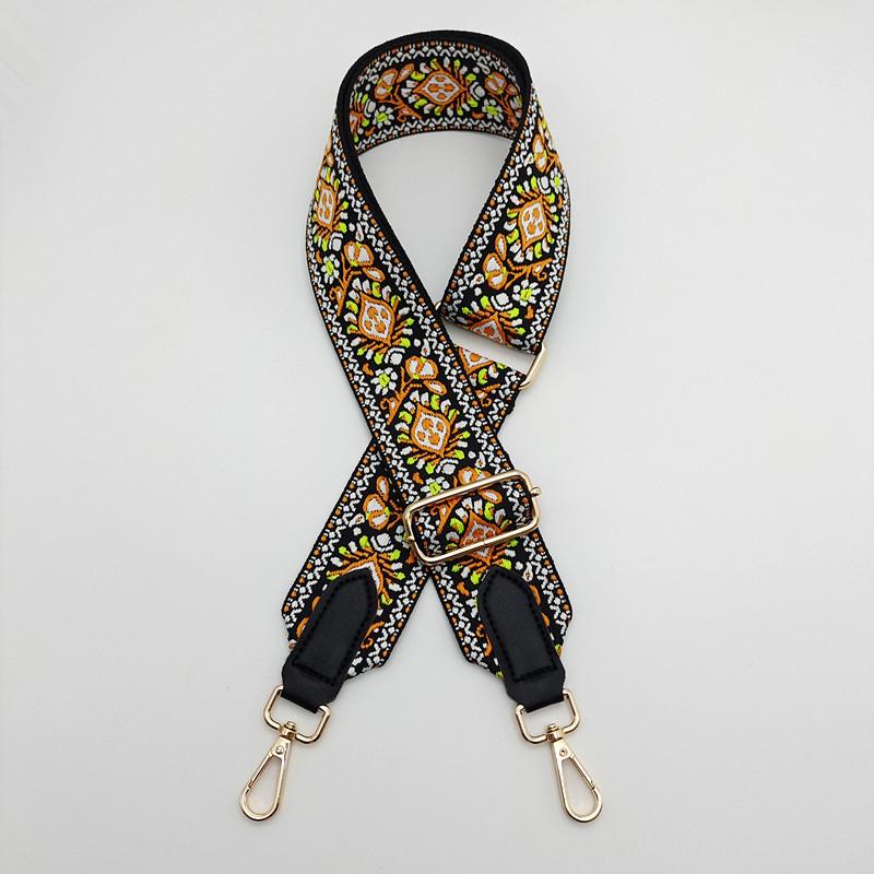 Thickened Canvas Embroidered Bag Strap Adjustable Single Shoulder Oblique Span Long Shoulder Strap Bag Accessories Soft Strap