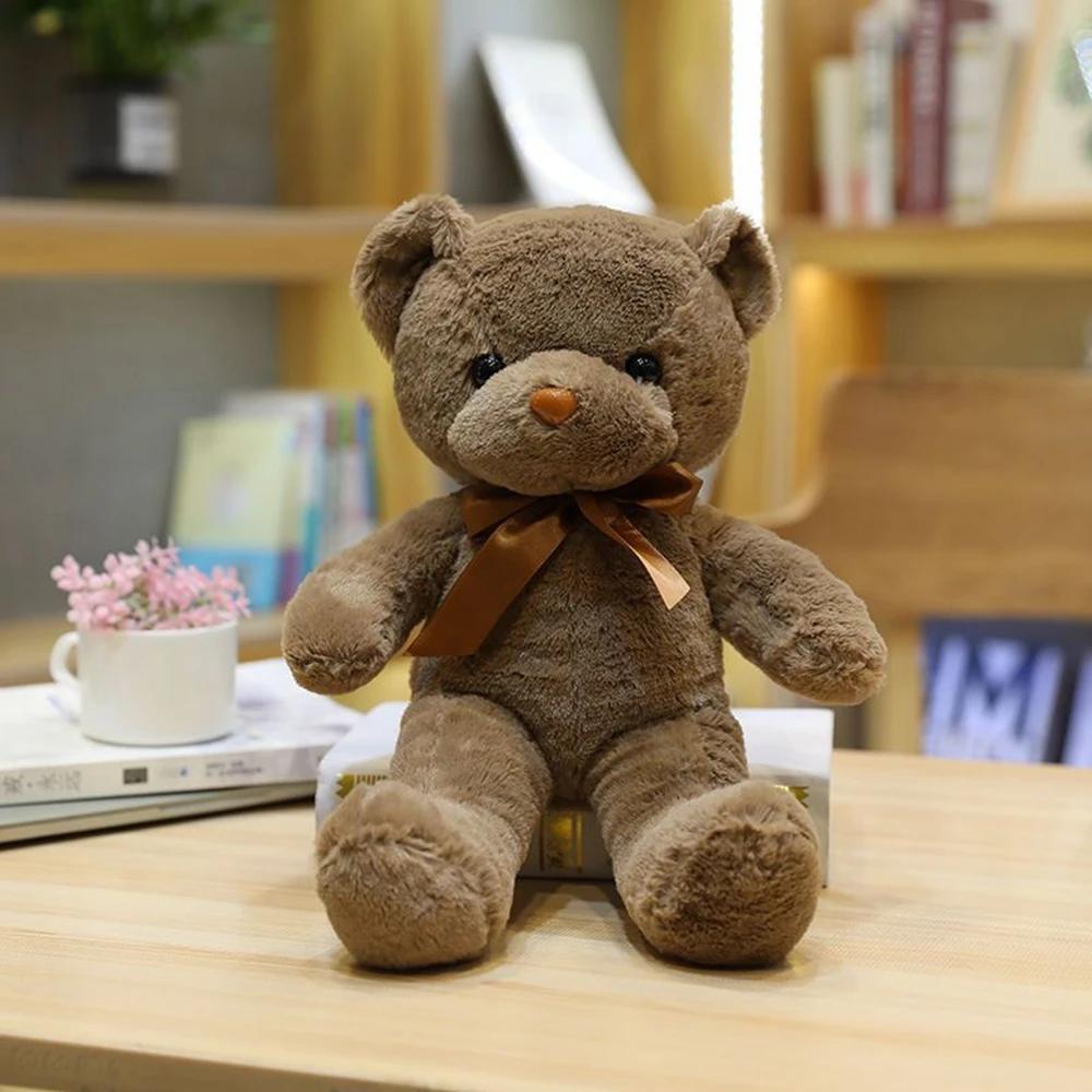 30CM Molti Colori Orsacchiotto Peluche Nuovo Carino Morbido Molti Colori Nastro Farfalla Festival Colore Solido Abbraccio Orsetto Bambola Compleanno