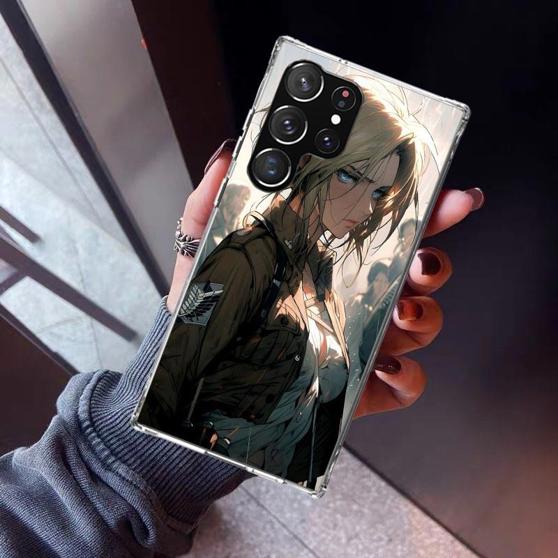 

A-Attack on T-Titan Annie Mikasa Phone Case For Samsung Galaxy S26 S25 Edge S24 S23 Ultra S22 Plus S21 S20 FE Soft TPU Back Cove Samsung S23