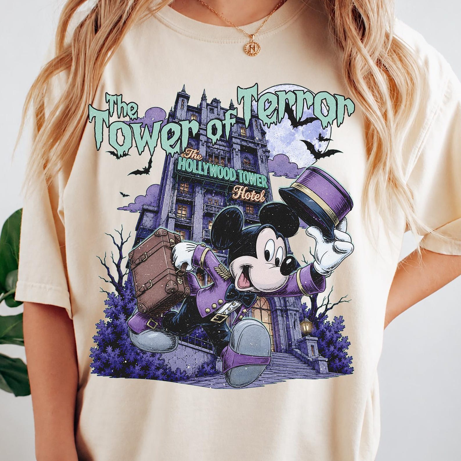 Tower Of Terror Shirt, Disney Mickey Mouse, Hollywood Tower Hotel Ride Tee Gift S