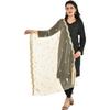 Net Embroidery Beige Women Dupatta Wedding Party Wear Designer Ethnic Chunni